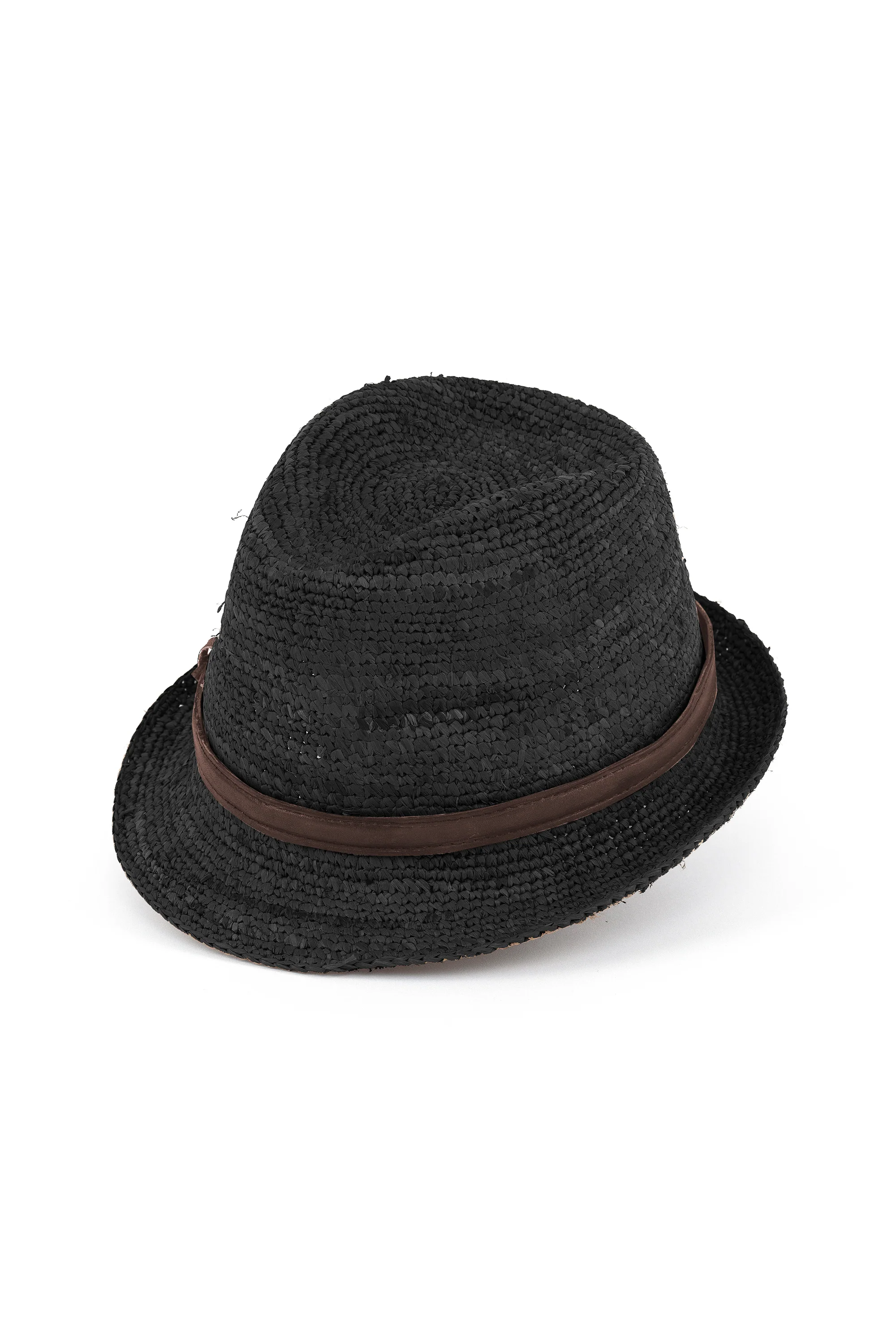 CAPPELLO RAFIA COWBOY CROCHET & PELLE