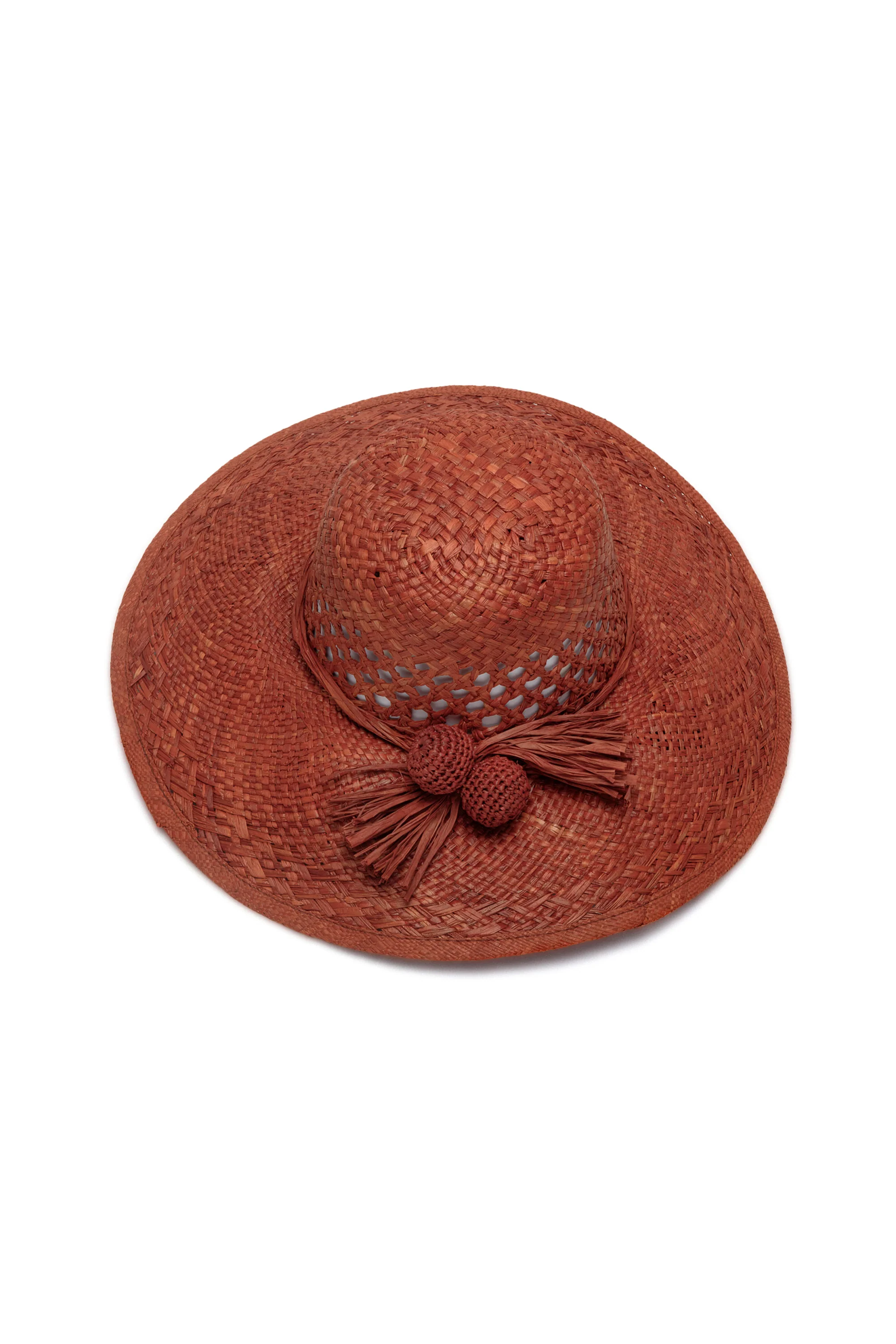 CAPPELLO RAFIA POMPON CROCHET - Image 4